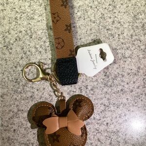 Brown and Black Mouse Keychain